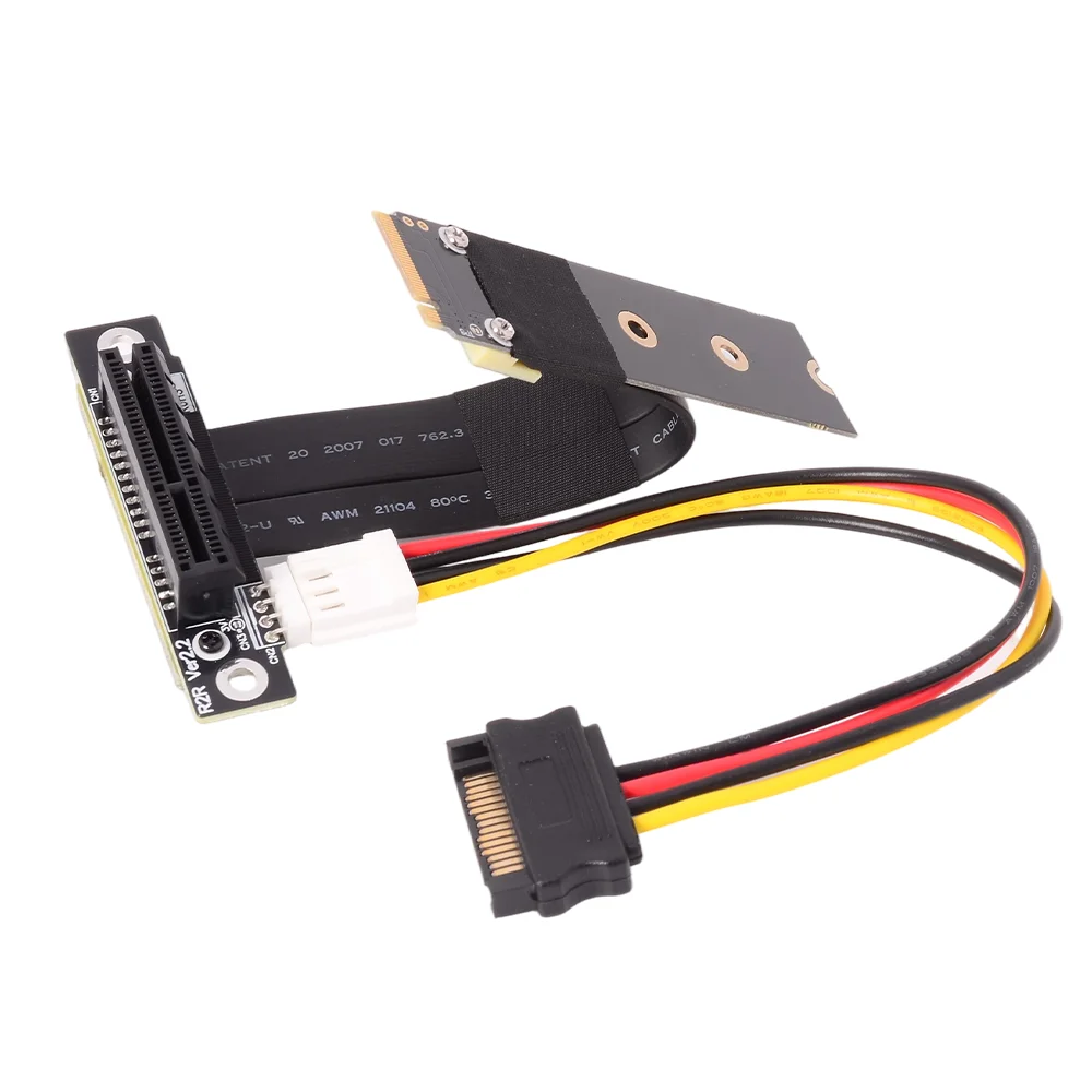 Удлинительный кабель R42SF/R42SL/R42SR PCIe x4 3,0, Удлинительный кабель PCI Express 4x-M.2 NVMe M Key 2280 Riser Card Gen3.0, удлинительная линия 32G/bps