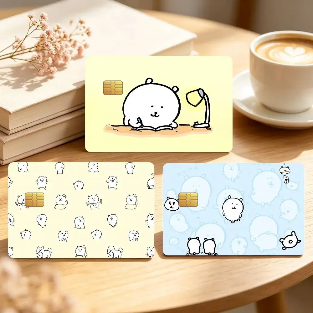 Cartoon J-Joke Bear Cute Credit Card Sticker Waterproof Anti-Scratch 4PCS Bank Debit Traffic Cover Decoration