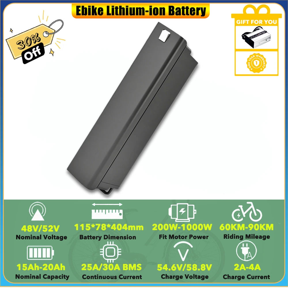

Integrated Replacement Lithium-ion Battery 48V20Ah 23Ah for CEAYA Electric Bike A20PRO AZ20 HQ20