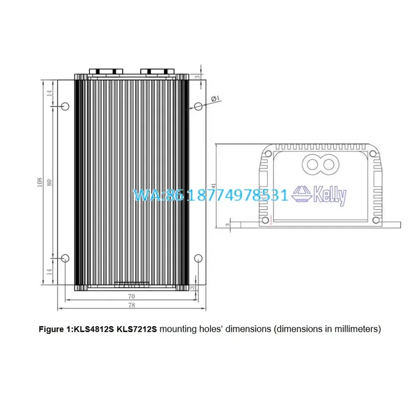Wmwmnu KLS7212S 24V-72V 120A Sinusoidal Brushless Controller for 1000W-1200W Hub Motor