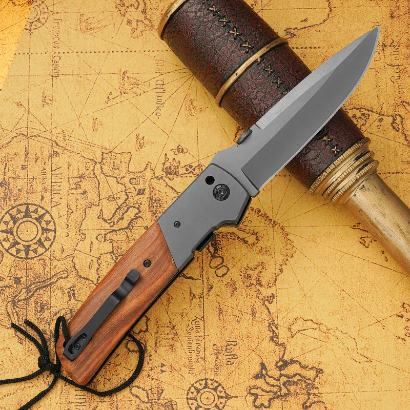

Outdoor camping folding knife, sharp fruit knife, high-hardness tactical knife, self-defense knife, wilderness survival knife