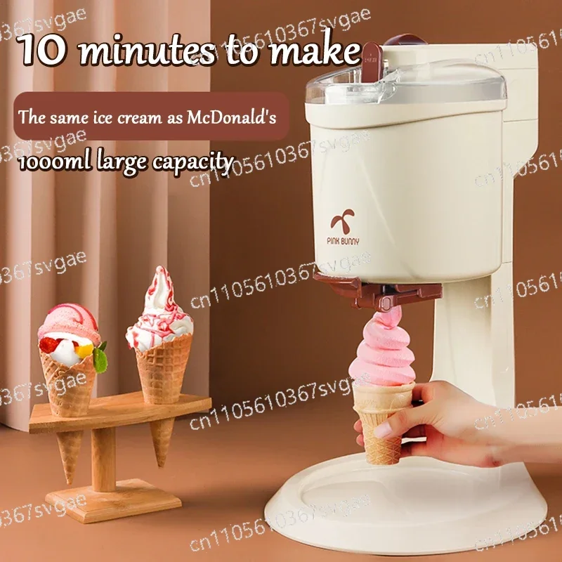 Fully Automatic DIY Ice Cream Machine, 220V Household Frozen Fruit 1L Fruit Dessert Machine Milkshake Machine