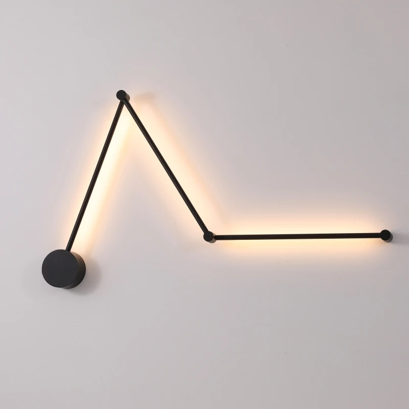 

Modern Style 15W Strip Aluminum Black Outdoor Waterproof Wall Lamp Light Outdoor Villa Wall Lights