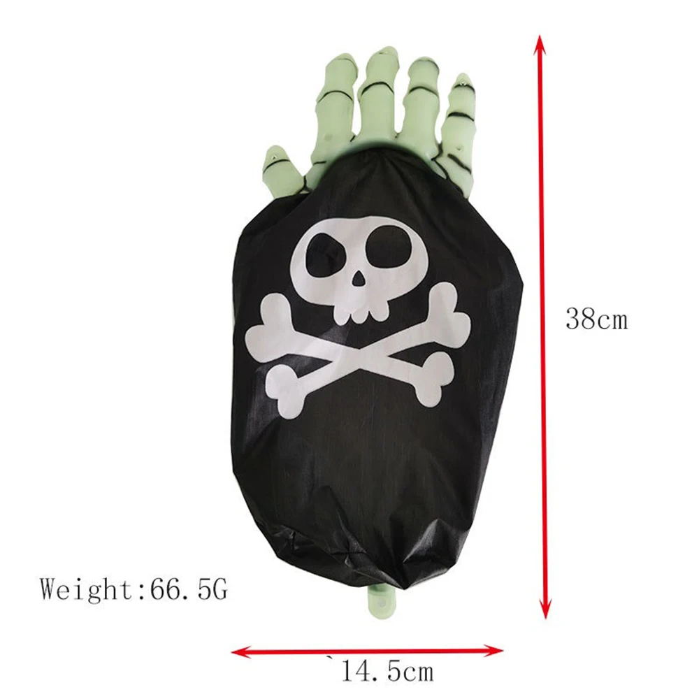 Halloween Begging Bags Palm Skull Pumpkin Candy Bag with Tools Hand Shaped Candy Pouch Party Candy Snack Gift Decorations