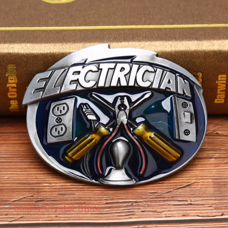 

НОВЫЙ ковбойский ремень из сплава с пряжкой, винтажный мужской инструмент для электрика, подходит для ремня шириной 1,5 дюйма, новый