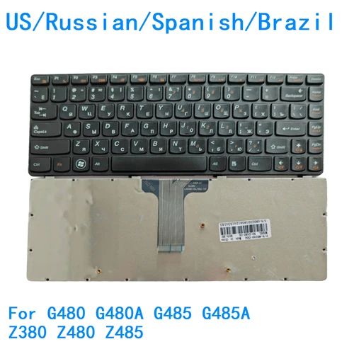 Imagen 1 del producto Nuevo teclado para ordenador portátil Lenovo G480 G480A G485 G485A Z380 Z480 Z485 Notebook reemplazo de PC