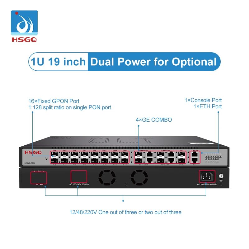 ftth equipment Triple-Play 16 port GPON OLT 1U with Broadcom chipset FTTH Solution compatible with zt ONU