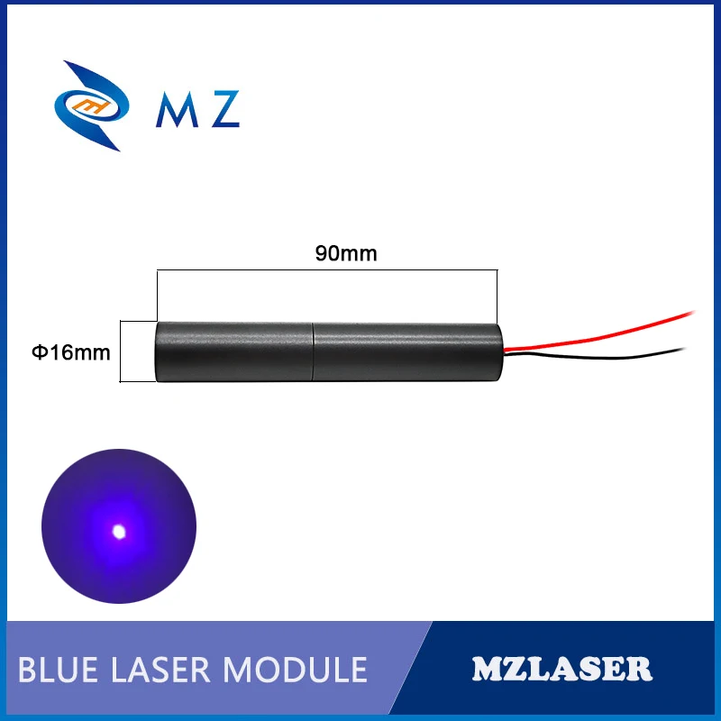 Blue And Violet Dot Laser Diode Module Hot Selling Compact D16mm 405nm 10mw 20mw 30mw 50mw 100mw Industrial Grade Dot Laser