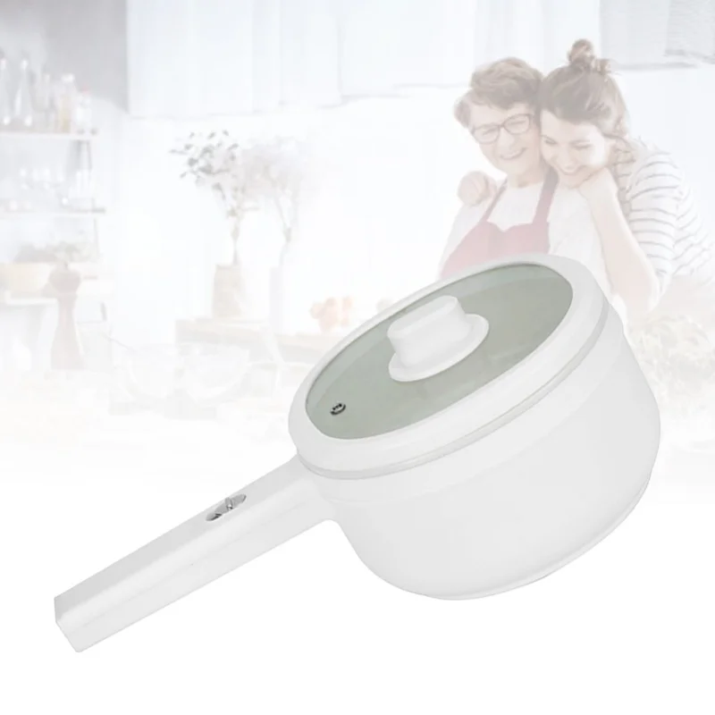 Multifunctional Electric Hot Pot Transparent Lid Smart Mini Cooker White For Dormitory Kitchen Use view 5