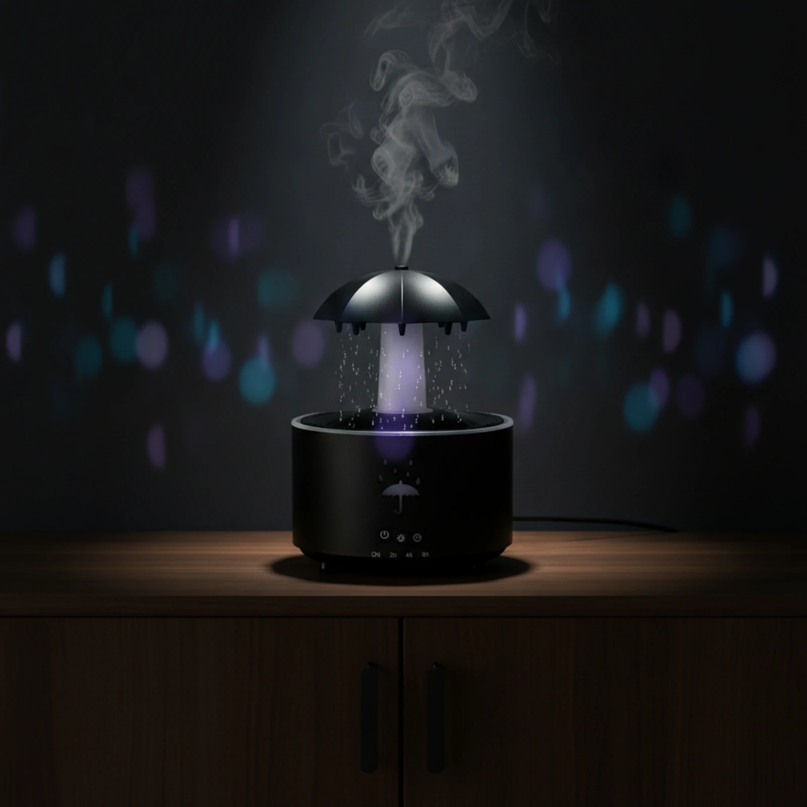 Rain Vapor Humidifier Two-in-onePurpose Vapor Rain Humidifier Aroma Dispenser Aesthetic Appliance Decorative for Office Workers