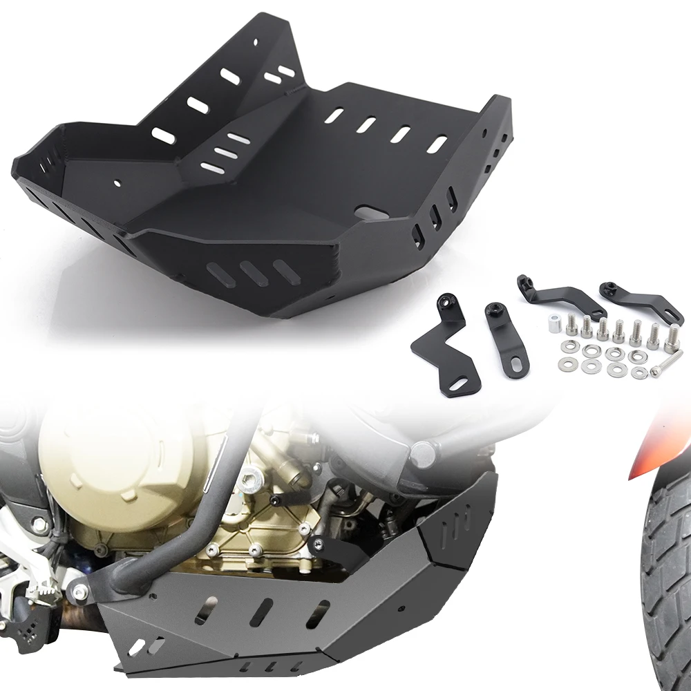 

For Ducati Multistrada V4/Pikes Peak/Rally/V4 S 2021-2025 Motorcycle Black Engine Protection Cover Base Chassis Guard Skid Plate