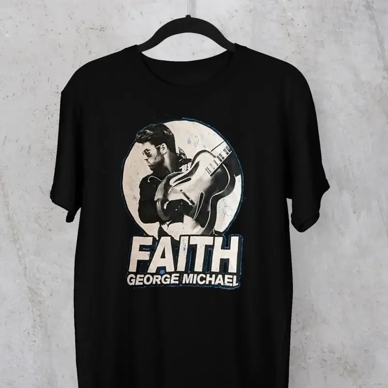 George Michael black T-shirt Unisex all sizes S-5XL TA4547