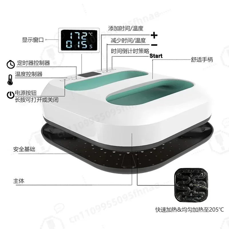 Portable Handheld Mini Heat Press Thermal Transfer Machine for T-Shirt Hat Clothing DIY Pattern Printing
