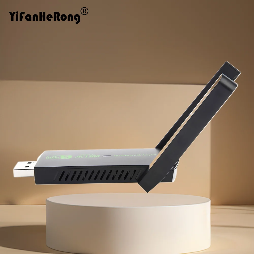 Бесплатный драйвер 1300 Мбит/с Wi-Fi USB-адаптер двухдиапазонный 2,4G/5Ghz Wi-Fi ключ 802.11AC мощная антенна беспроводной приемник для ПК/ноутбука