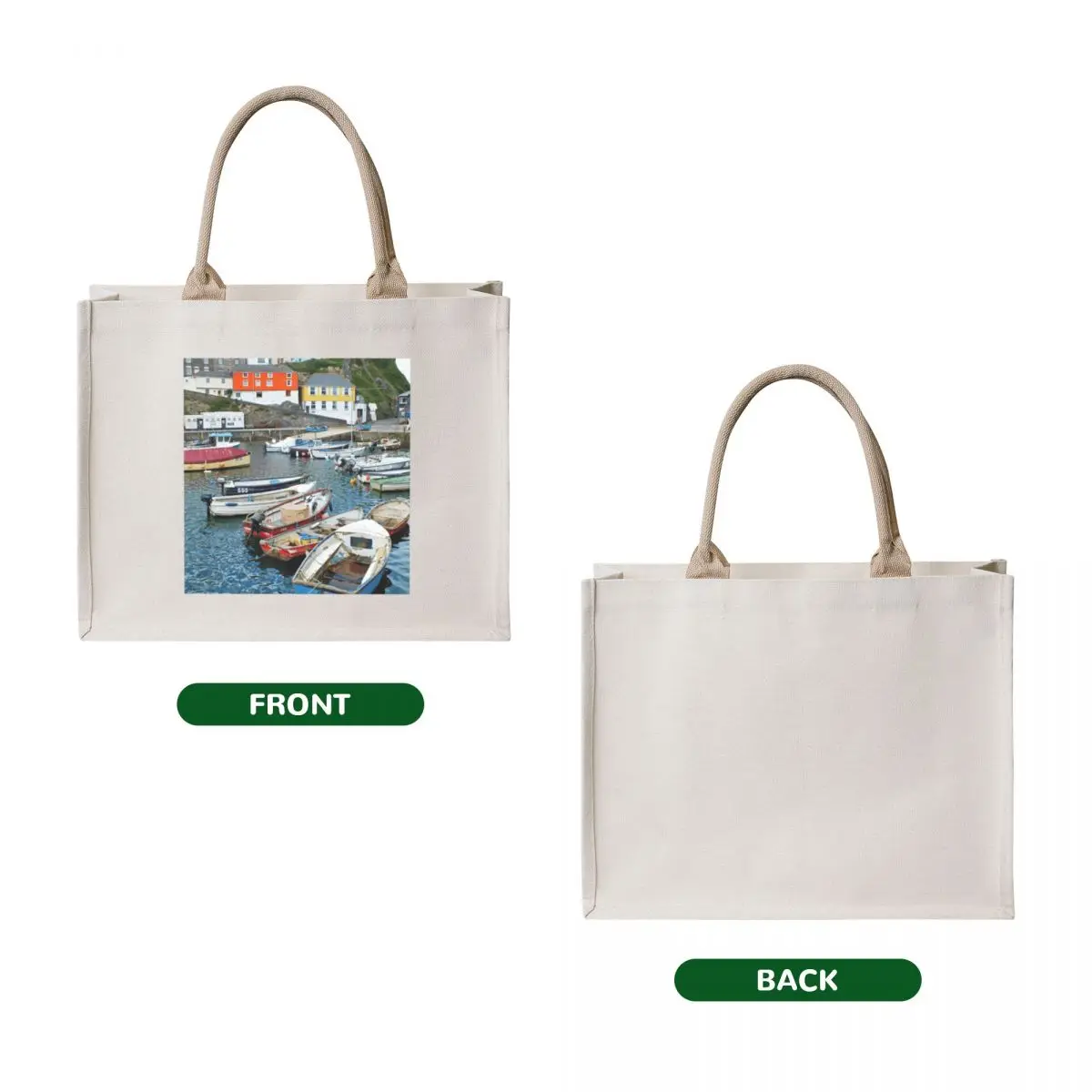 Mevagissey Tote Bag حقيبة نسائية سوبر ماركت حقيبة قابلة للطي حقائب كبيرة للنساء