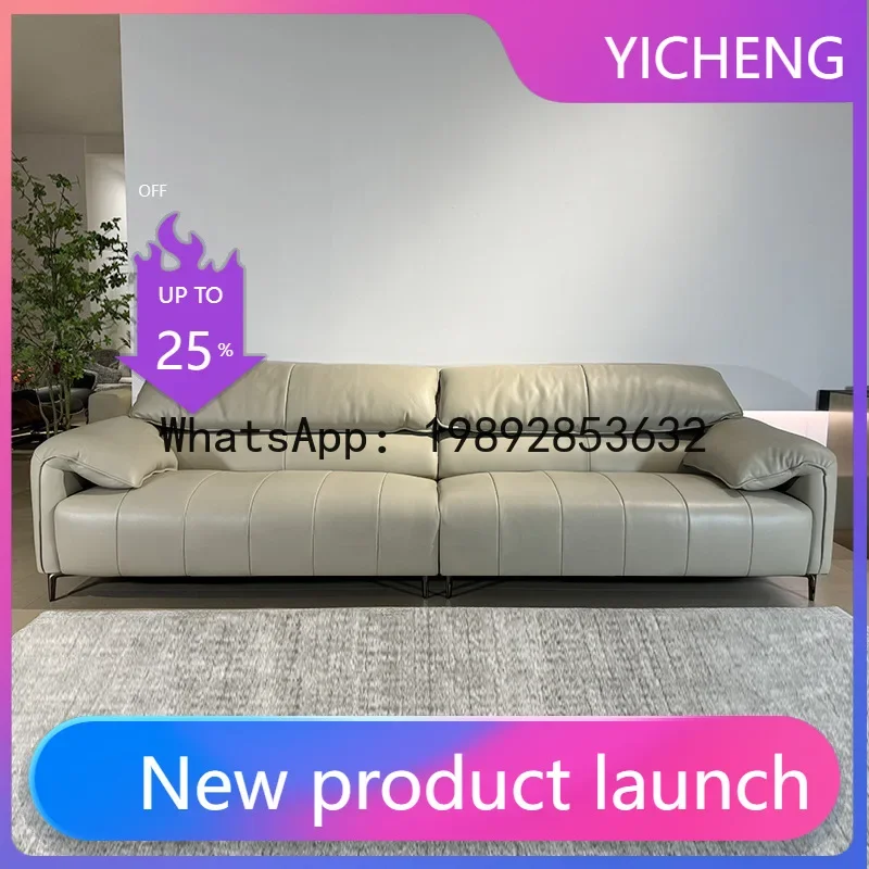 H5.15  elephant ear top grain leather sofa - genuine leather sofa for living rooms of all sizes