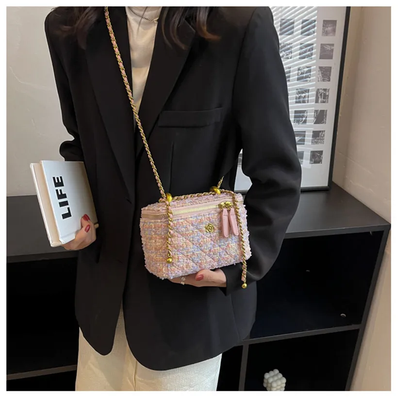 Trendy Checked Women High Quality Bag New Fashion Chain Crossbody Bags Brand Designer Handbags and Purses Small Shoulder Bags