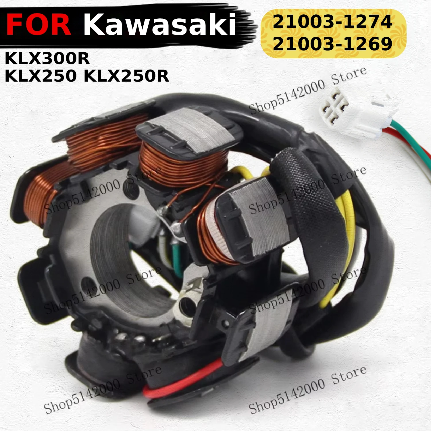 

Magneto Engine Stator Generator Stator Coil Accessories For Kawasaki KLX300R KLX250 KLX250R OEM:21003-1274 21003-1269 Parts