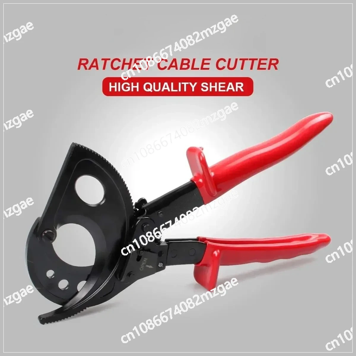 Ratchet Cable Cutter, Heavy Duty Wire Cutter for Aluminum Copper Cable up to 400mm², Ratcheting Wire Cutting Hand Tool