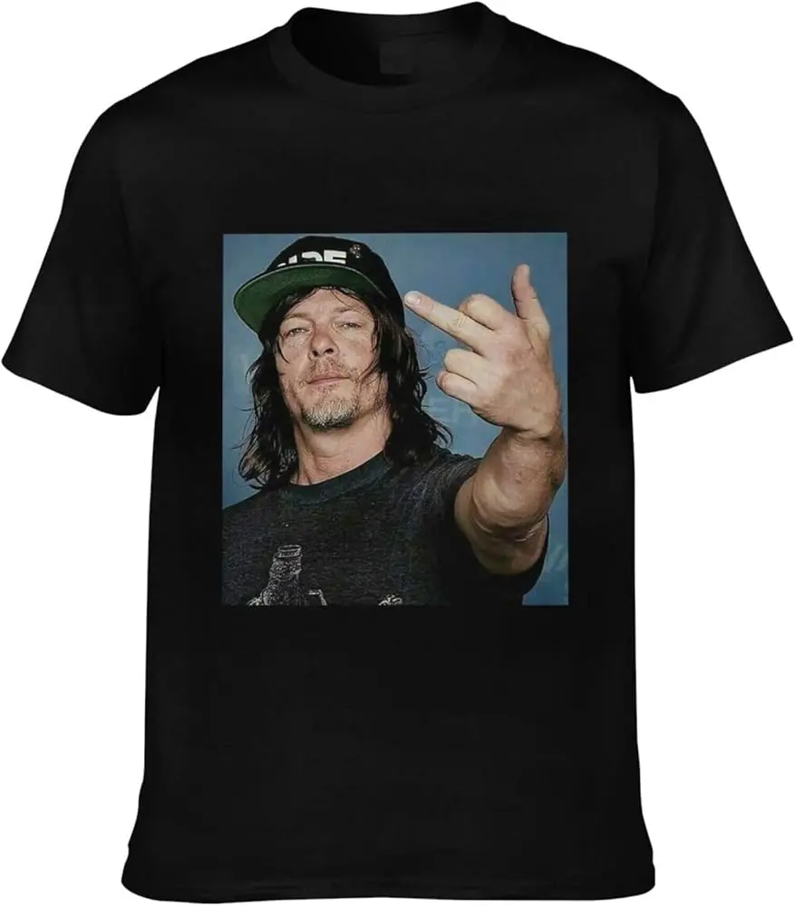 Norman Reedus Tshirt Daryl Dixon Short Sleeve 100% Cotton Top Crewneck Tees for Men Women