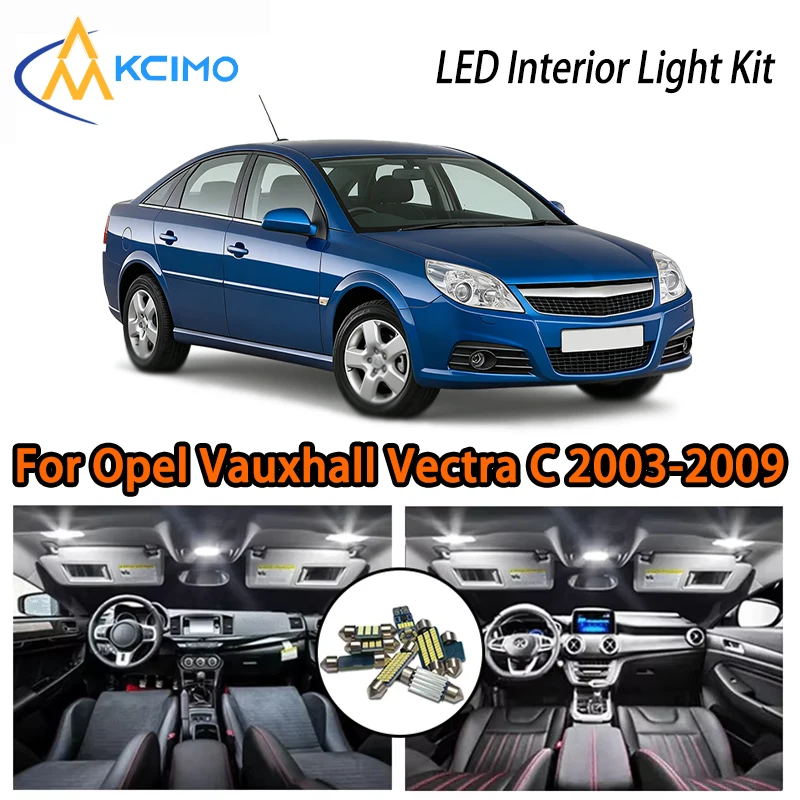 

Best LED Interior Lights For Opel Vauxhall Vectra C 2003-2009, Two Colors Choice Super Bright Easy Install Decor