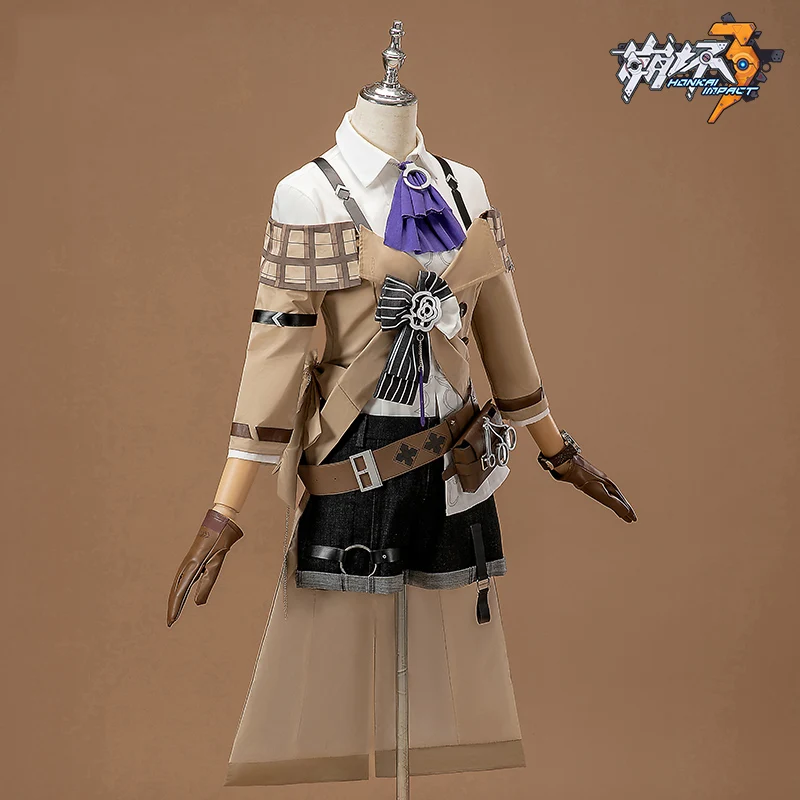 New Honkai Impact 3rd Fuhua Cosplay Game foggy city trench coat Uniform Retro costume female Outfit