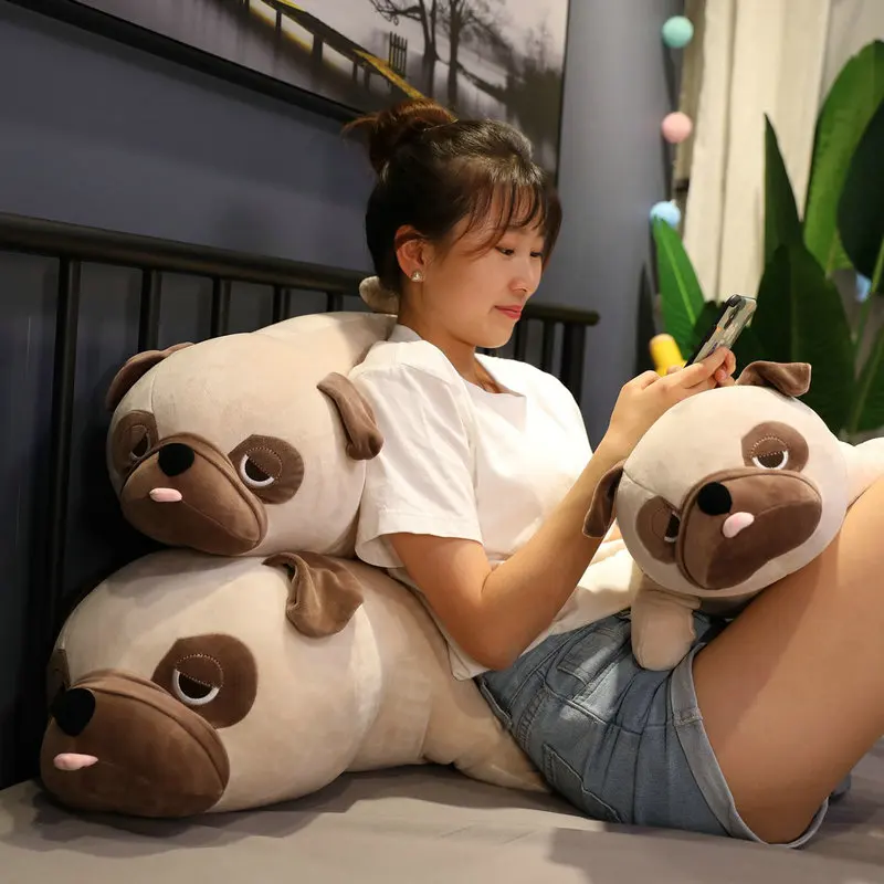 Hot 55-90cm New Cute Animal Kawaii Pug Dog Plush Toys Sleep Pillow Boys Birthday Gift Girl Xmas Valentine's