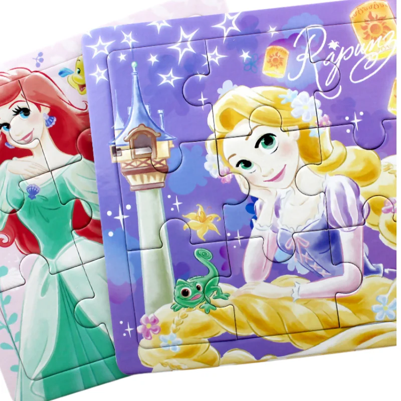 6 Styles Frozen Elsa Jigsaw Puzzle Toys Kids Early Learning Educational Cartoon Cute Puzzles for Girls Boys Children Birthday Gi