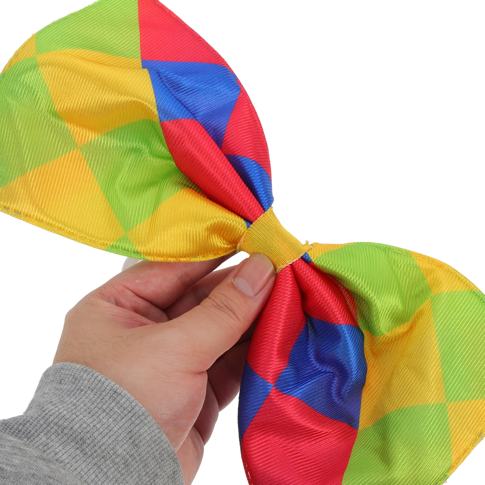 

2Pcs Multicolor Bow Ties Premium Jumbo Clown Bowknot Easy Wear Elastic for Halloween Christmas Cosplay Costume Props Accessory