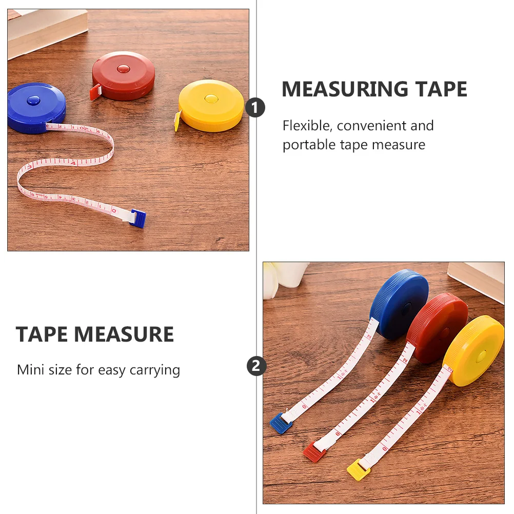 

8pcs 1 Set Body Measuring Tape Flexible Durable Wear Resistant Portable Mini Tape Measure Tool Clear Easy Read Creative Design