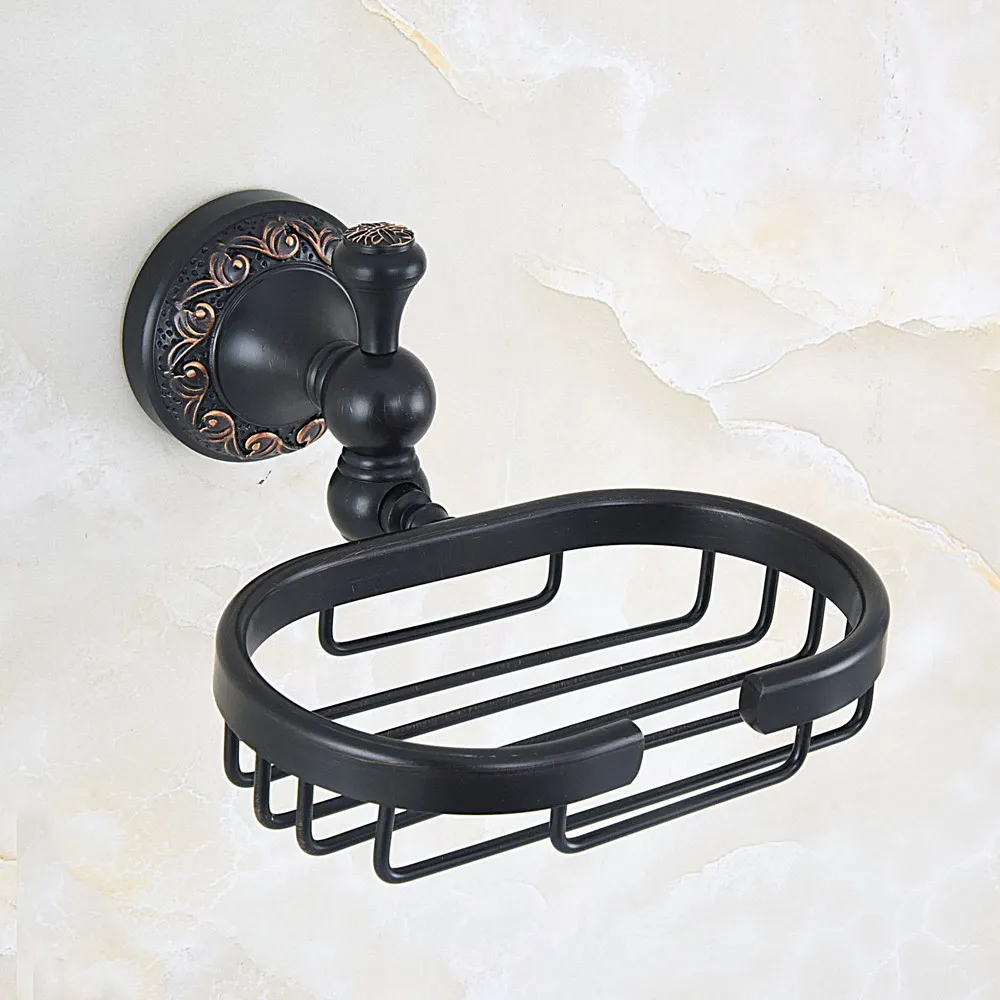 Soap Dishes Oil Rubbed Bronze Finish Brass Decorative Soap Basket Soap Dish Crystal Soap Holder Bathroom Accessories Nba455