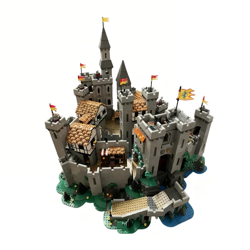 12988pcs MOC Extended Lion Knights Castle Castle Lion Knights Model Building Blocks Architecture Christmas Gift Toy Creative