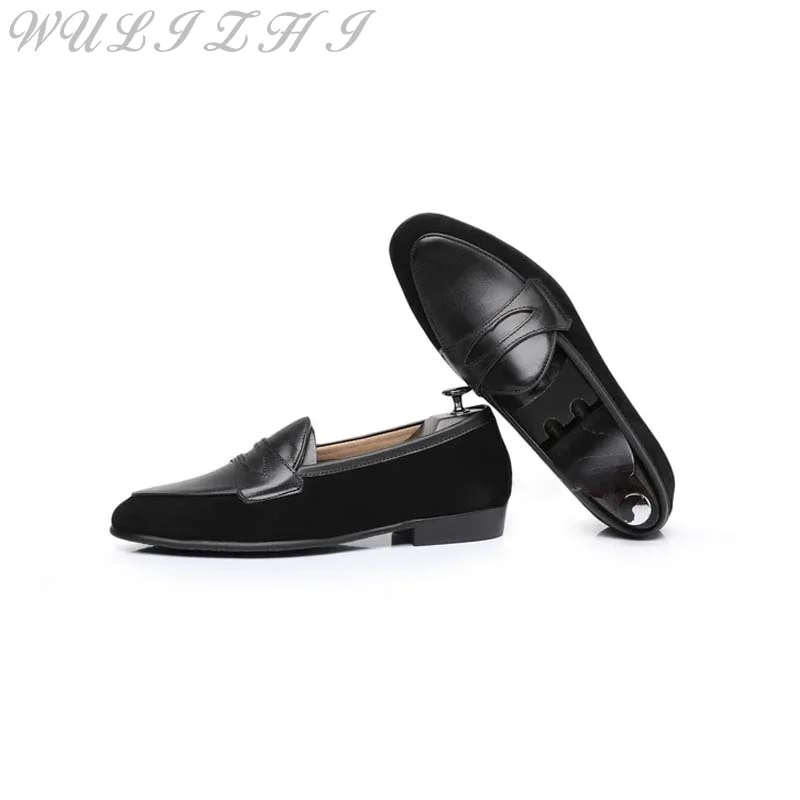 Classic Business Men's Loafers Casual Handmade Mixed Colors Genuine Leather Shoes Formal Wedding Shoes Party Male Footwear