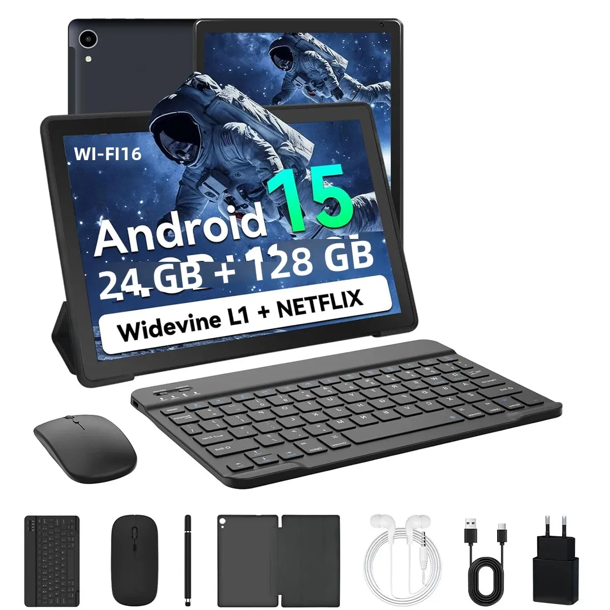 10 Polegada tablet android 15 a523 8 núcleo comprimidos 24gb + 128gb 1tb expansão wifi 6 5mp + 8mp stylus teclado mouse fone de ouvido pc pad conjunto