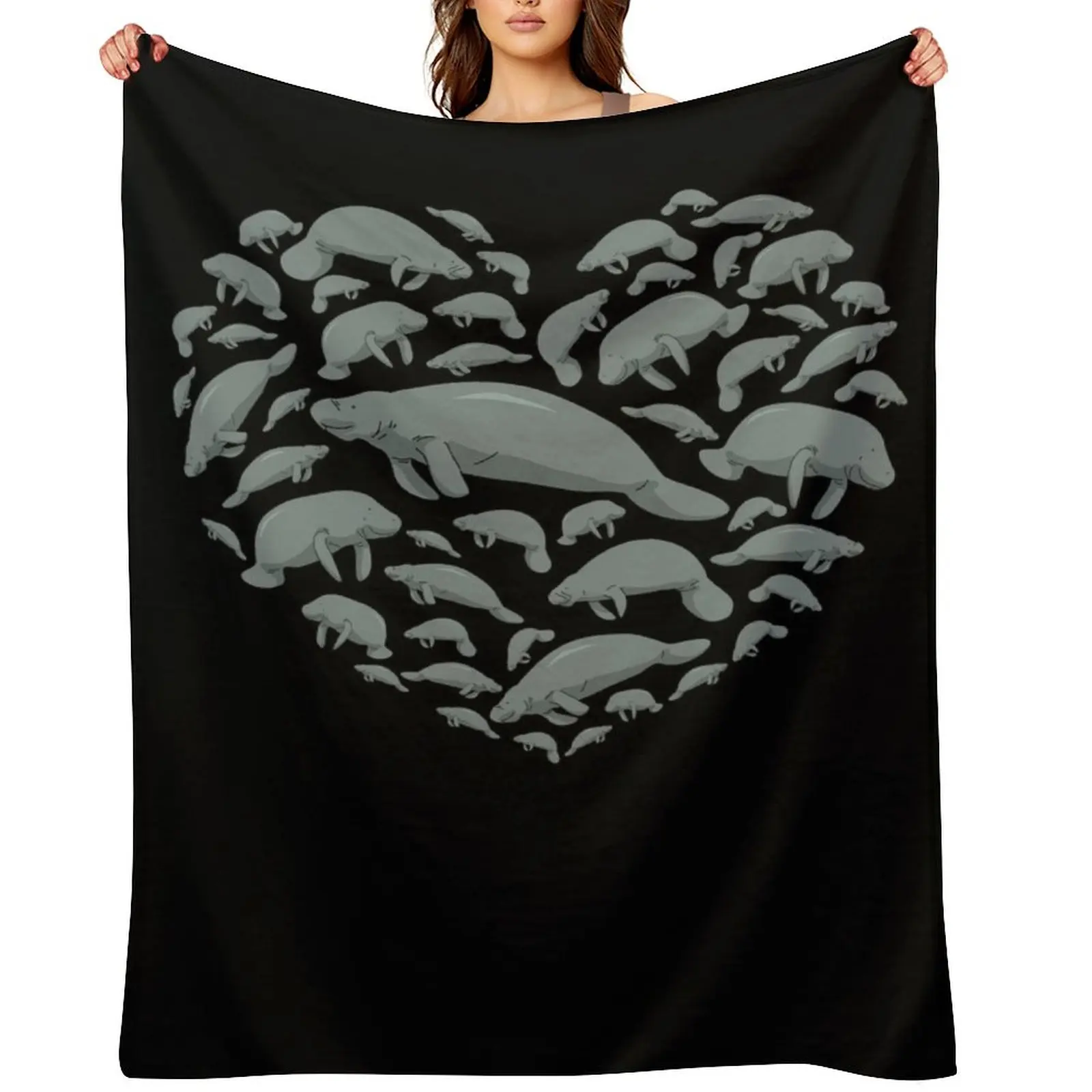 

I Love Manatees Shirt Women Manatee Gift Men Floaty Potato Throw Blanket Travel Hairy Summer Beddings Quilt Blankets
