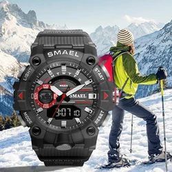 Military Watches Men Sport Watch New 50M Waterproof Wristwatch Stopwatch Alarm LED Light Digital Watches 8040 Men's Sports Watch