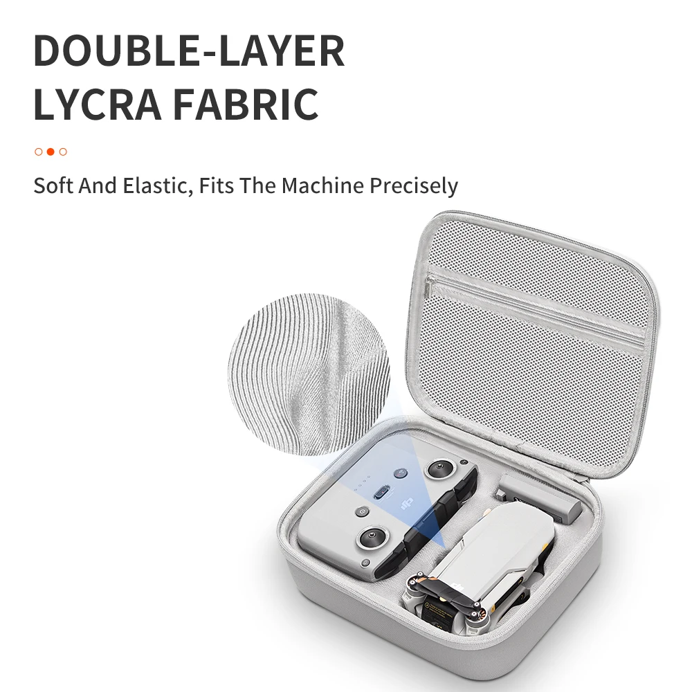 XFJI Storage Bag Protective Carrying Case PU Leather Handbag for DJI Mini 4K/Mini 2SE/Mini 2 Drone Controller Accessories