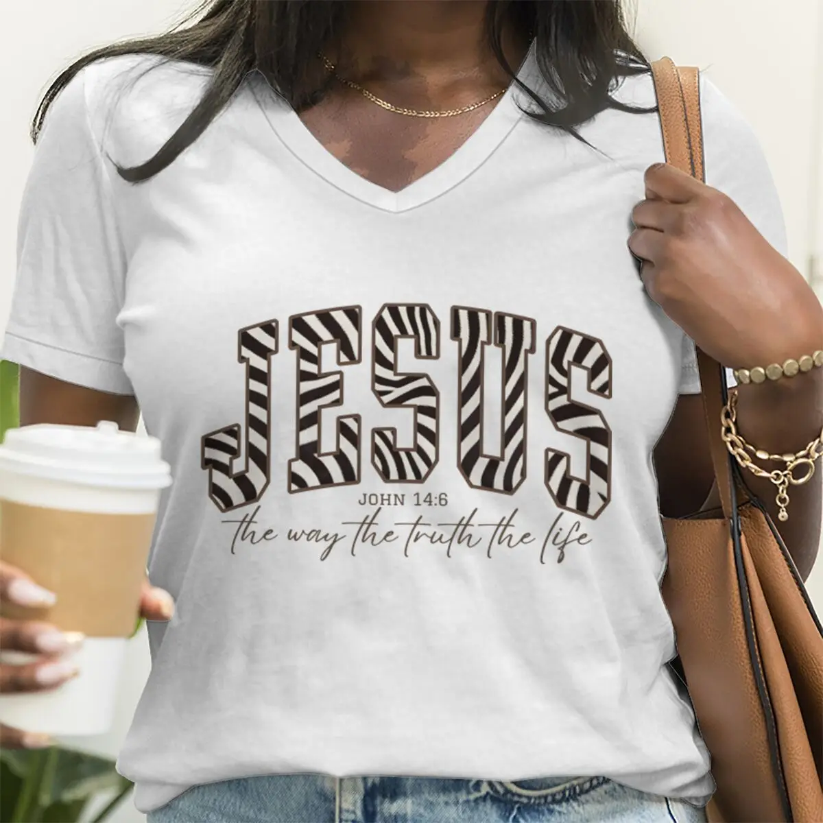 T-shirt tendance Faith, T-shirt chrétien Jésus, T-shirt imprimé verset biblique, T-shirt Jésus t'aime, Le Chemin, la Vérité, la Vie