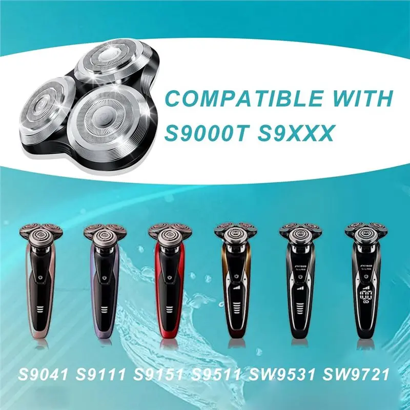 SH90 Replacement Shaver Heads- 2 Pieces For Norelco Series 9000 S9000 Models