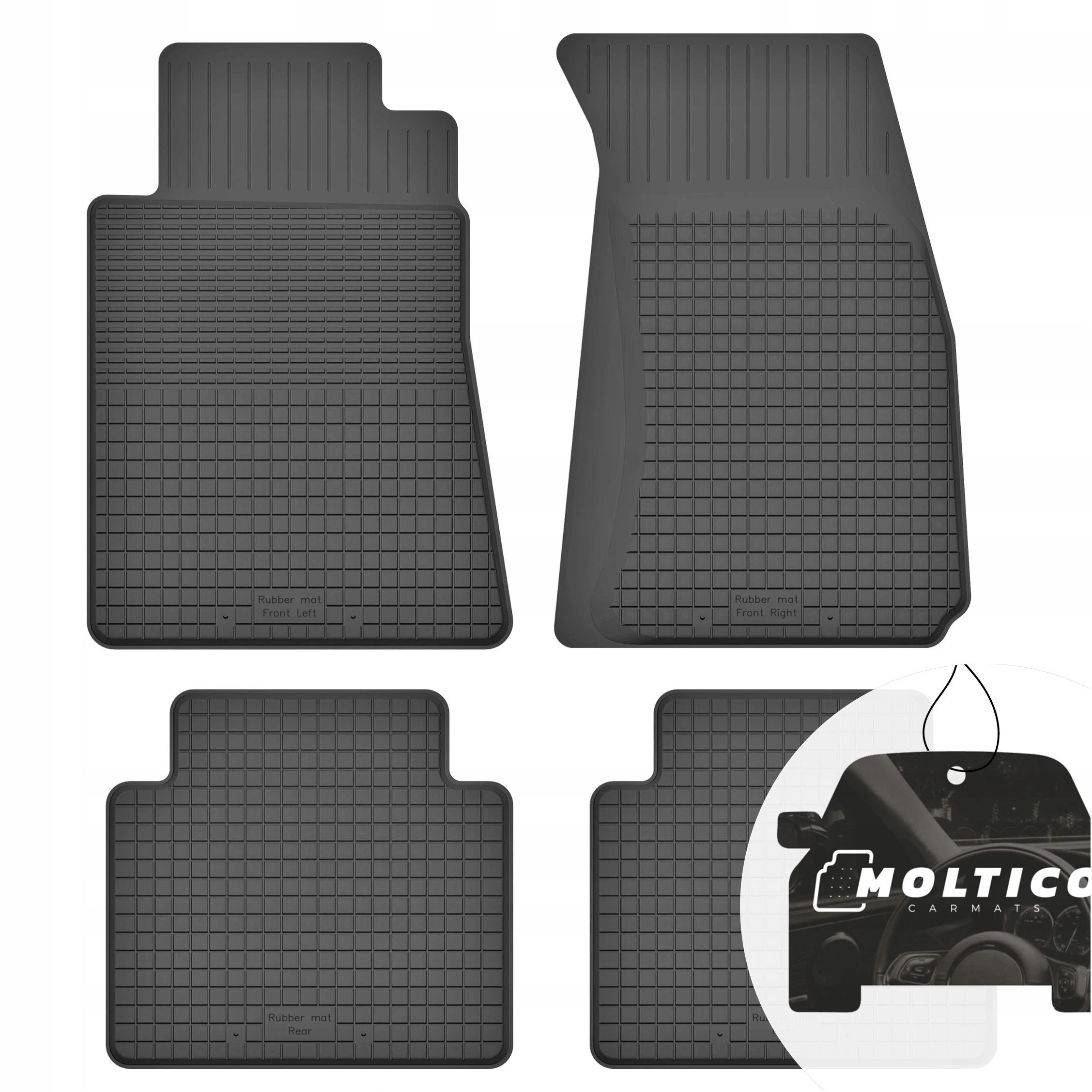 Tappetini in gomma per Honda CR-V I 1995-2001, set con bordo