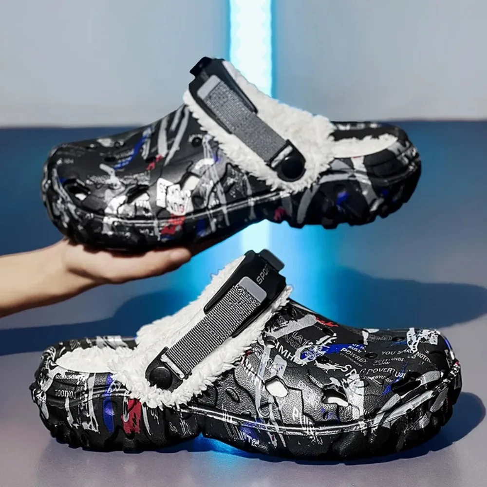 2026 Winter New Men's Slippers Thick Sole Outdoor Beach Shoes Comfortable Men Garden Clogs Shoes Men Women Big Size Sandals - view 6