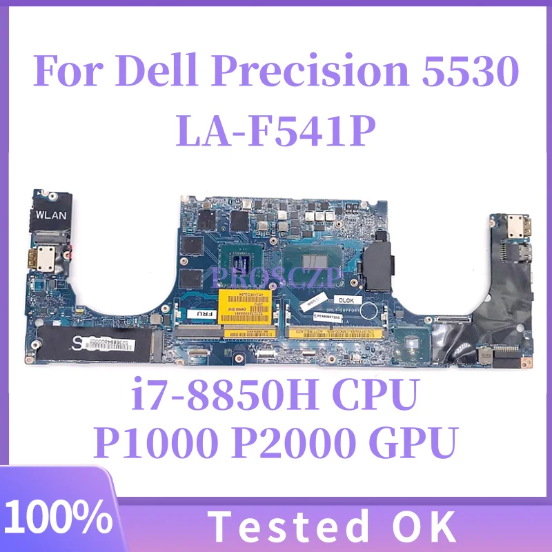

For Dell Precision 5530 Laptop Motherboard 0DMMW9 0971P6 LA-F541P with i7-8850H CPU P1000/P2000 V4GB GPU Mainboard 100% Test OK