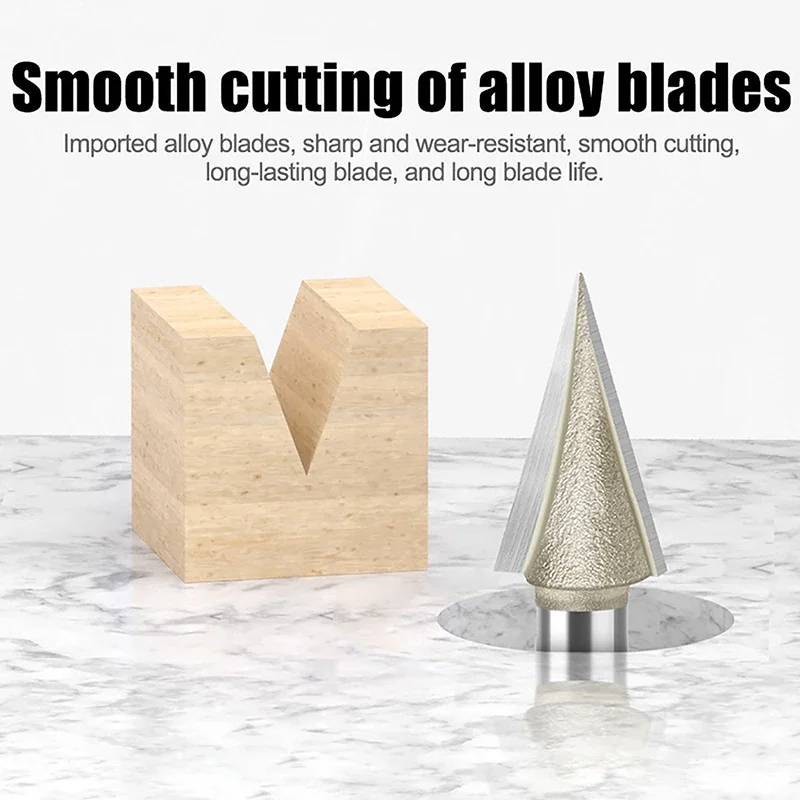 Punte per fresa CNC da 30 gradi in acciaio al tungsteno a forma di V di qualità per la lavorazione del legno