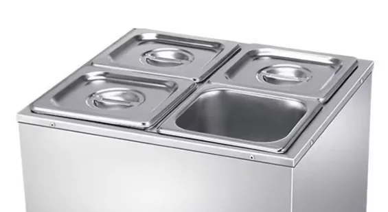 New High Quality Stainless Steel 4 Basin Electric Chocolate Melting Warmer  Pot for Heating Sauces and Snacks ZH-1V