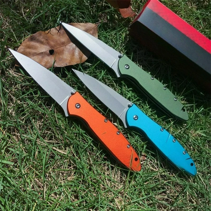 

new ks1660 pocket folding knife 8Cr13Mov blade aluminum alloy handle Multiple colors outdoor selbstverteidigung tactical knife