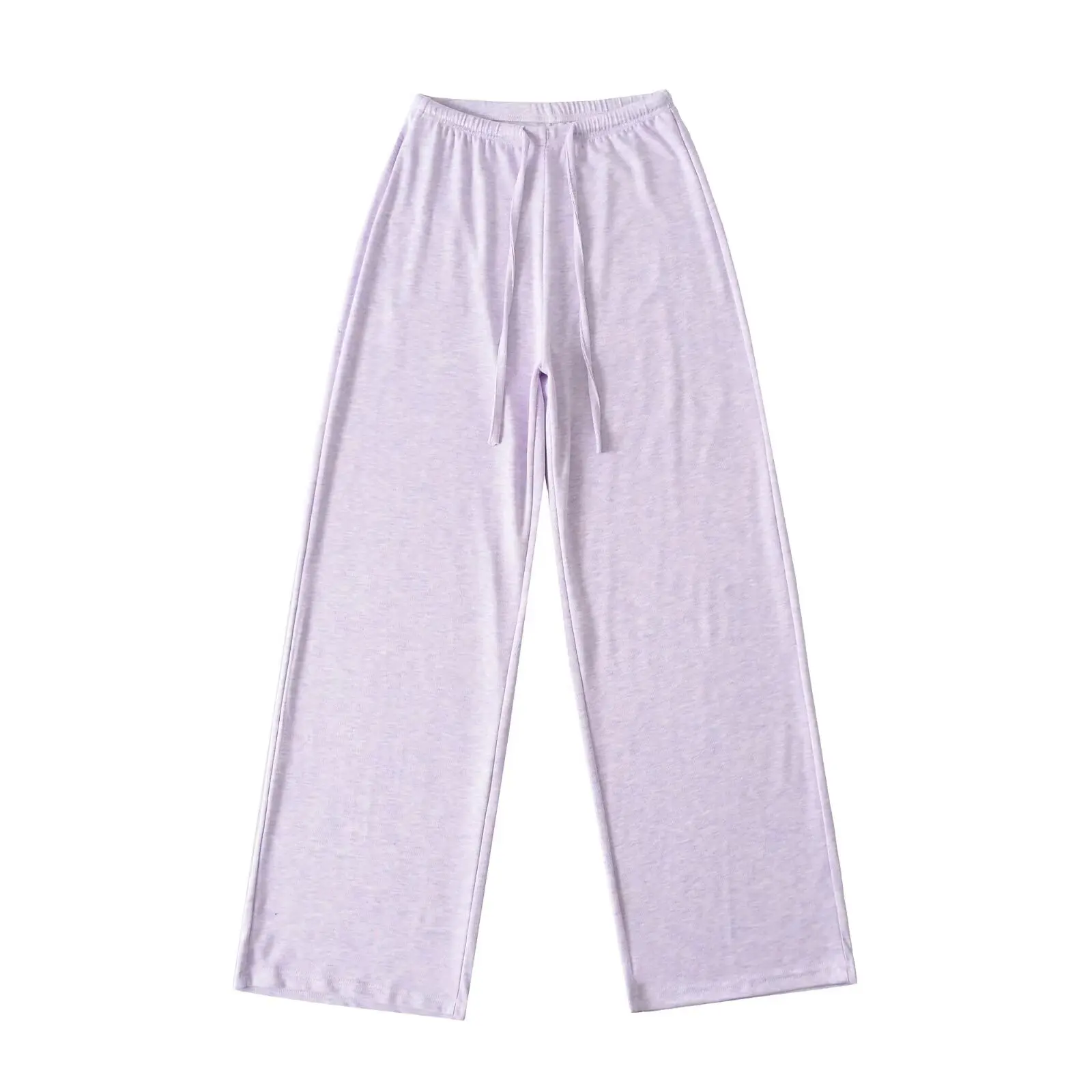 American Retro High Waist Slim Straight Leg Pants Women's Casual Dstring Wide Leg Floor-Length Trousers Street Sle