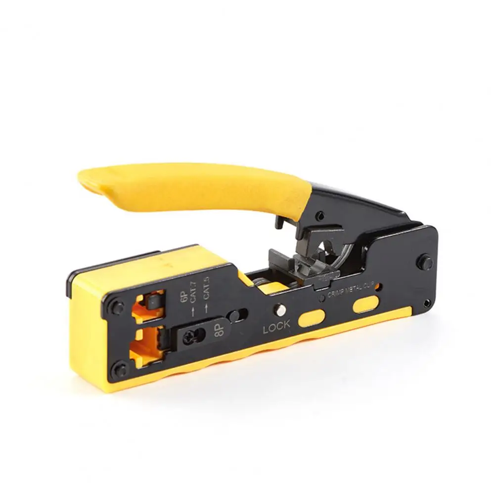 RJ45 Crimper Pass Through Crimping Tool Wire Stripper Cutter For CAT6 CAT5E 8P8C Pass Thru RJ45 Modular Connector