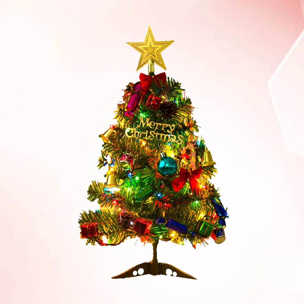 

50Cm Artificial Christmas Tree With Led Multicolor Lights Holiday Window Decorations Set For Xmas Home Party Decorations