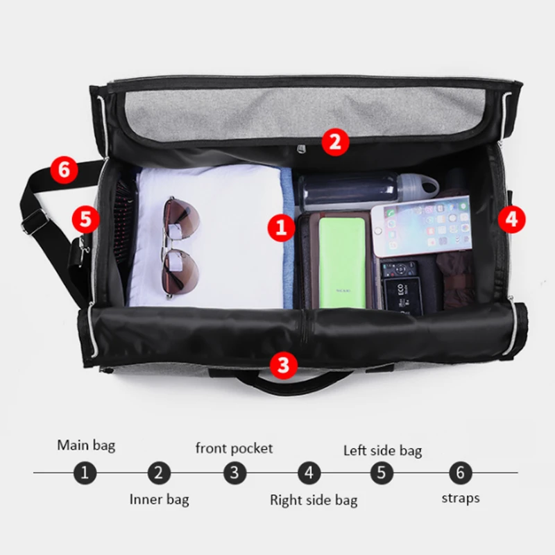 Borsa portaoggetti portatile di lusso 2 in 1 Busines borsone da viaggio borsa porta abiti da uomo borsa a tracolla borsa da viaggio abbigliamento