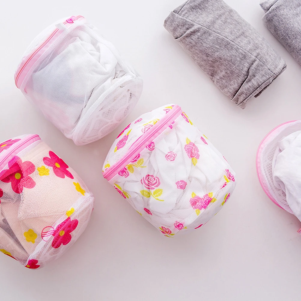 3 قطع من أكياس الغسيل الملابس الداخلية، أكياس غسيل حمالة صدر شبكية تحمي تقليل نزيف اللون، مادة قوية، تخزين الملابس الآمنة #5